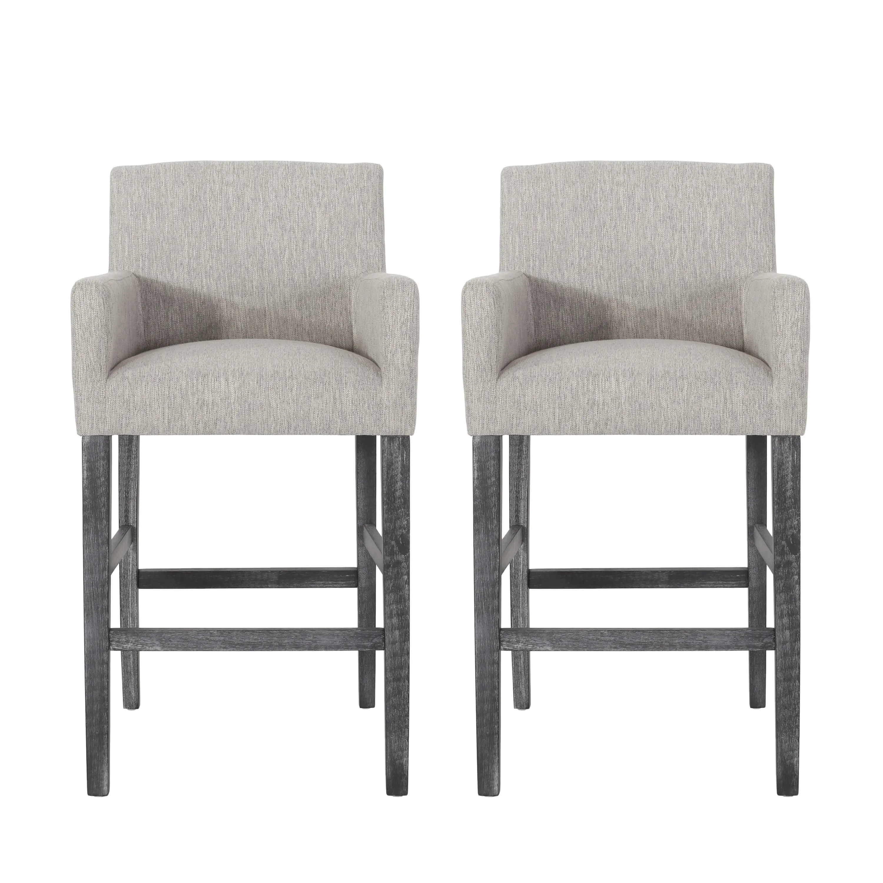 Chaparral Contemporary Fabric Upholstered Wood 30.5 inch Barstools, Set of 2