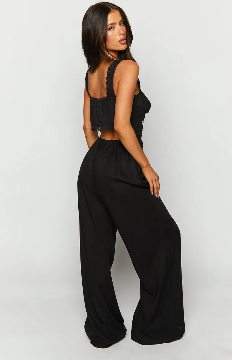 Cici Black Drawstring Pants