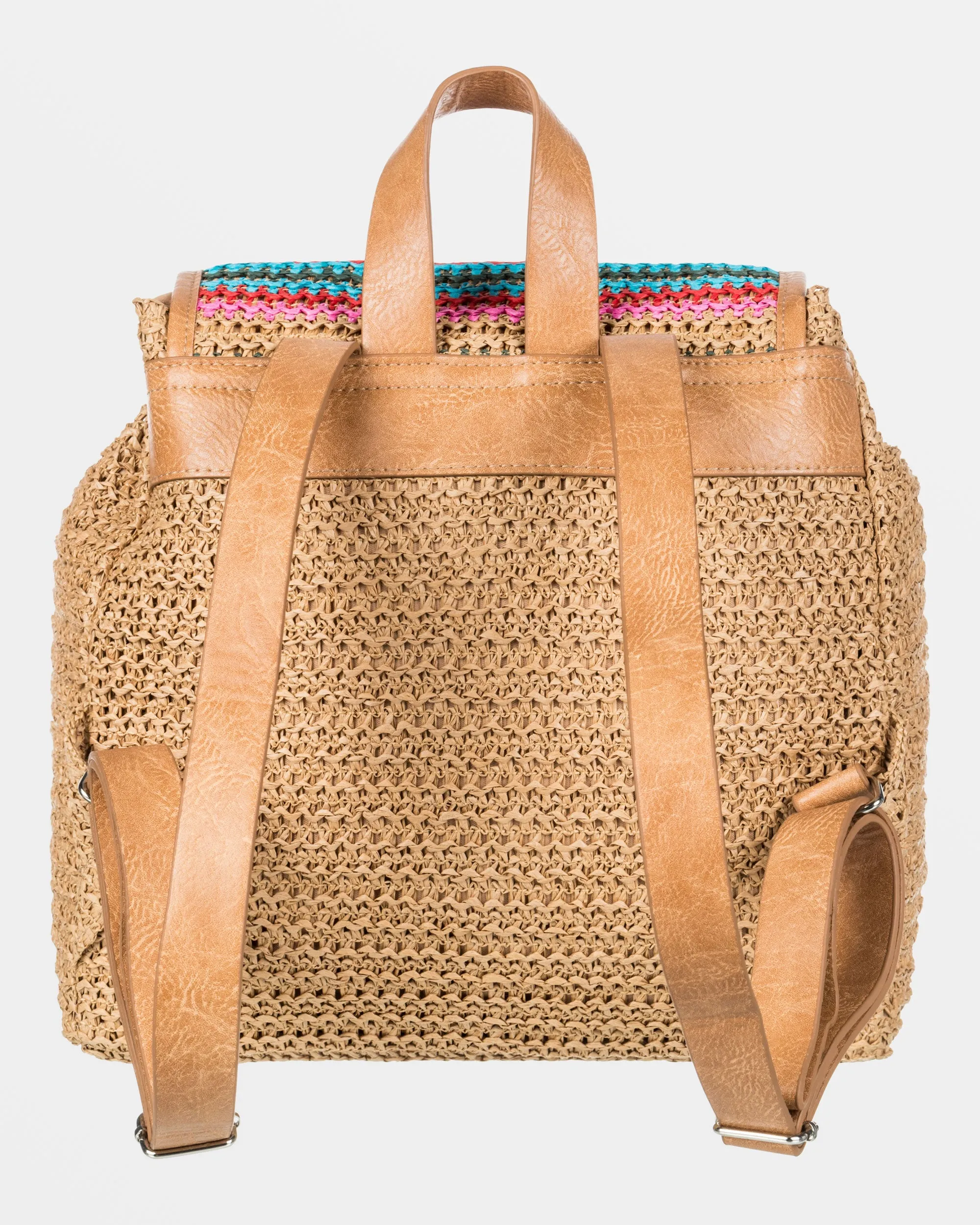 Coco Pearl Straw Backpack - Natural