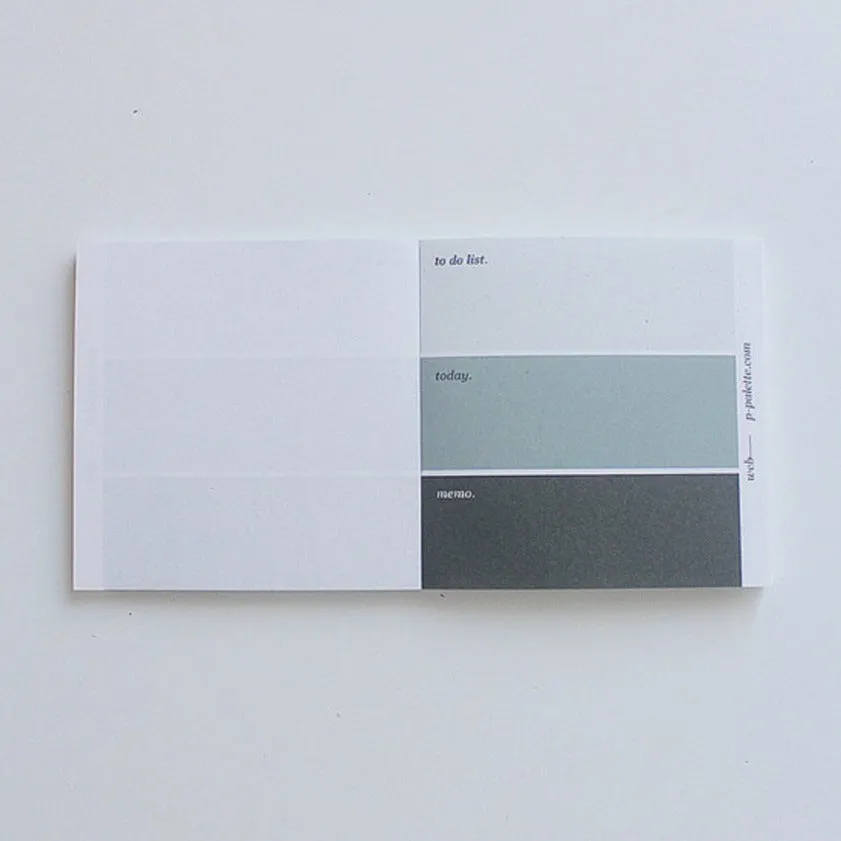 Colour Palette Memo Pad - Black