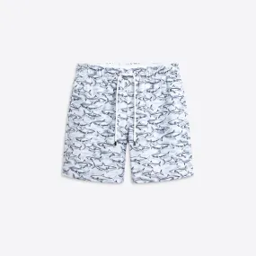 DELANO Shark Print Swim Trunks