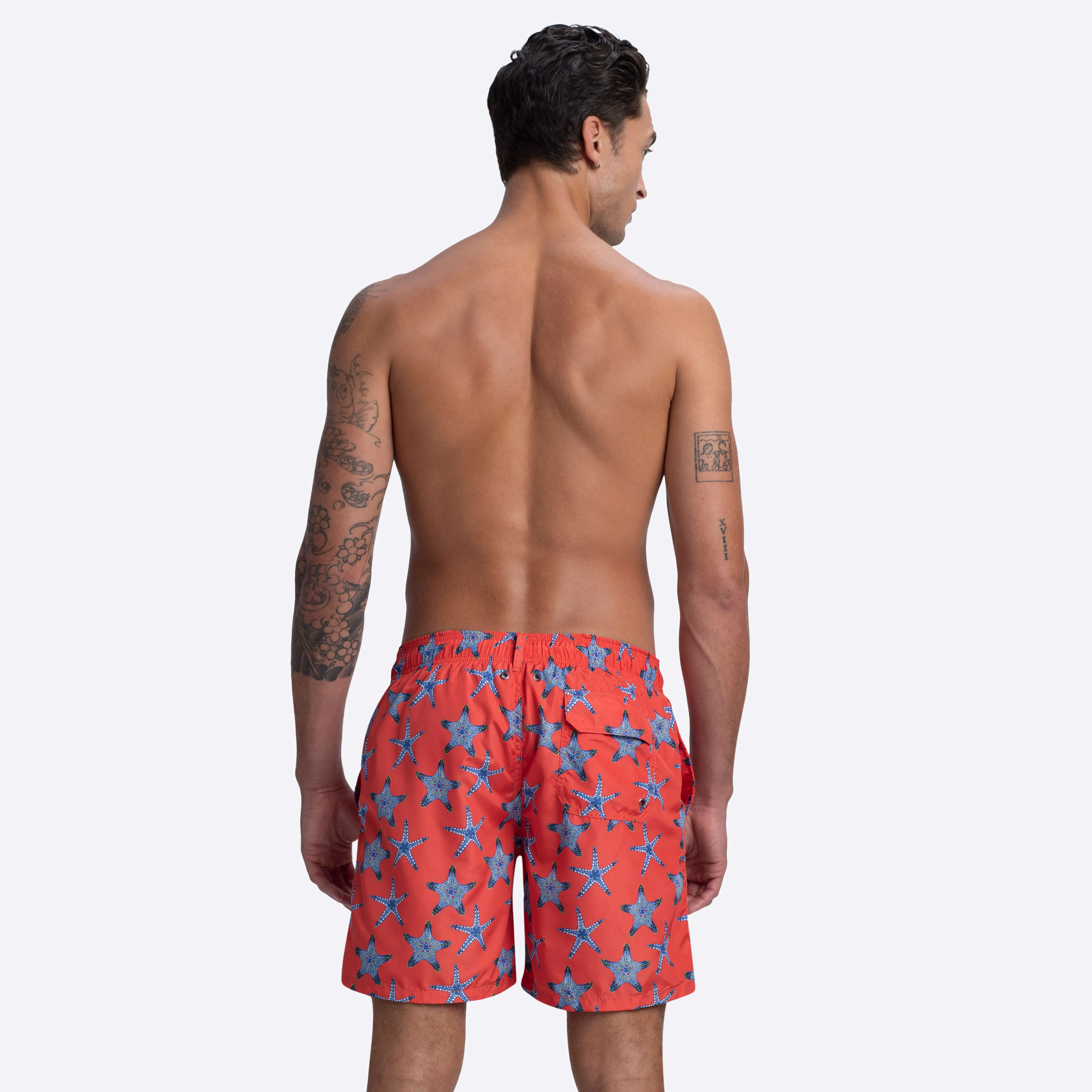 DELANO Starfish Print Swim Trunks