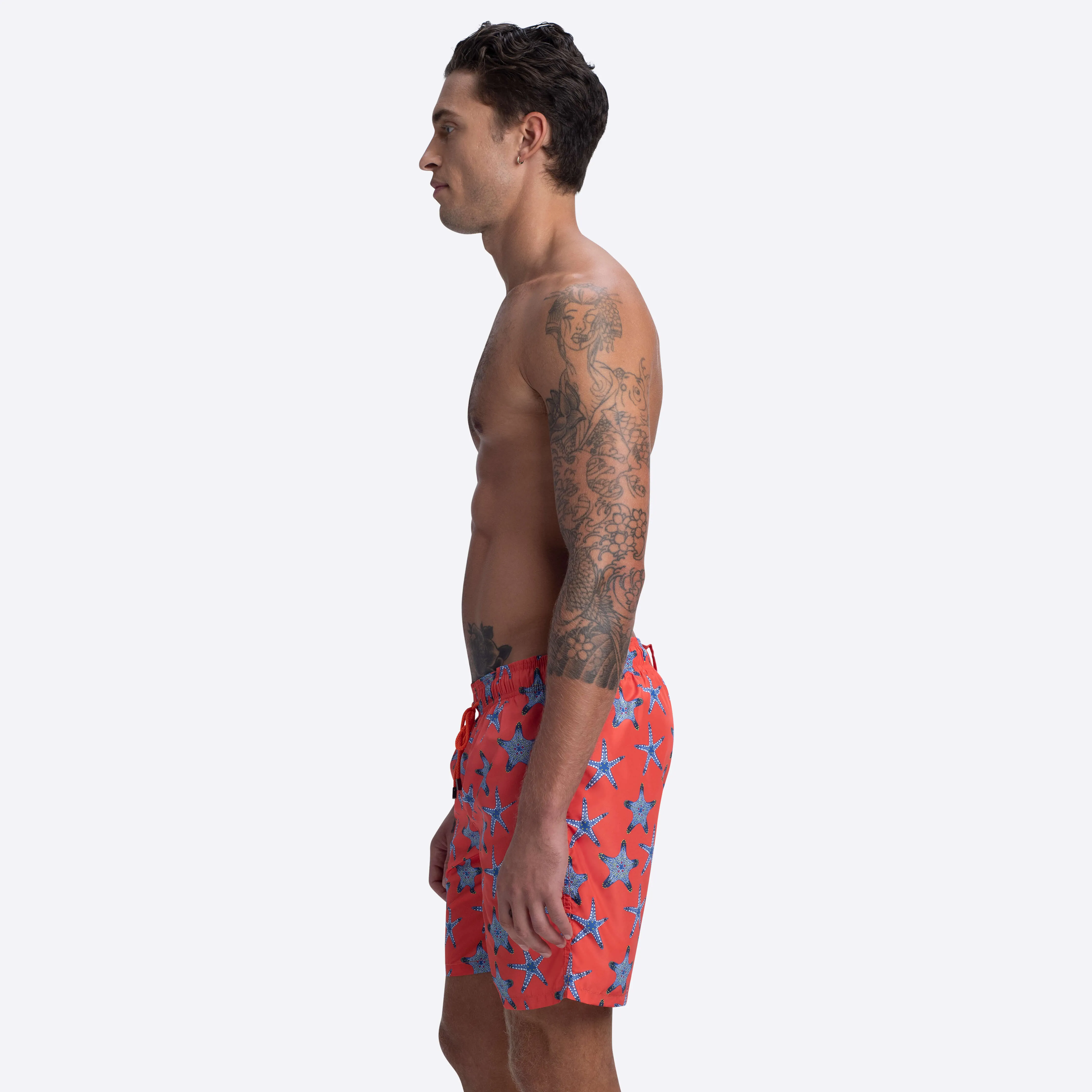 DELANO Starfish Print Swim Trunks