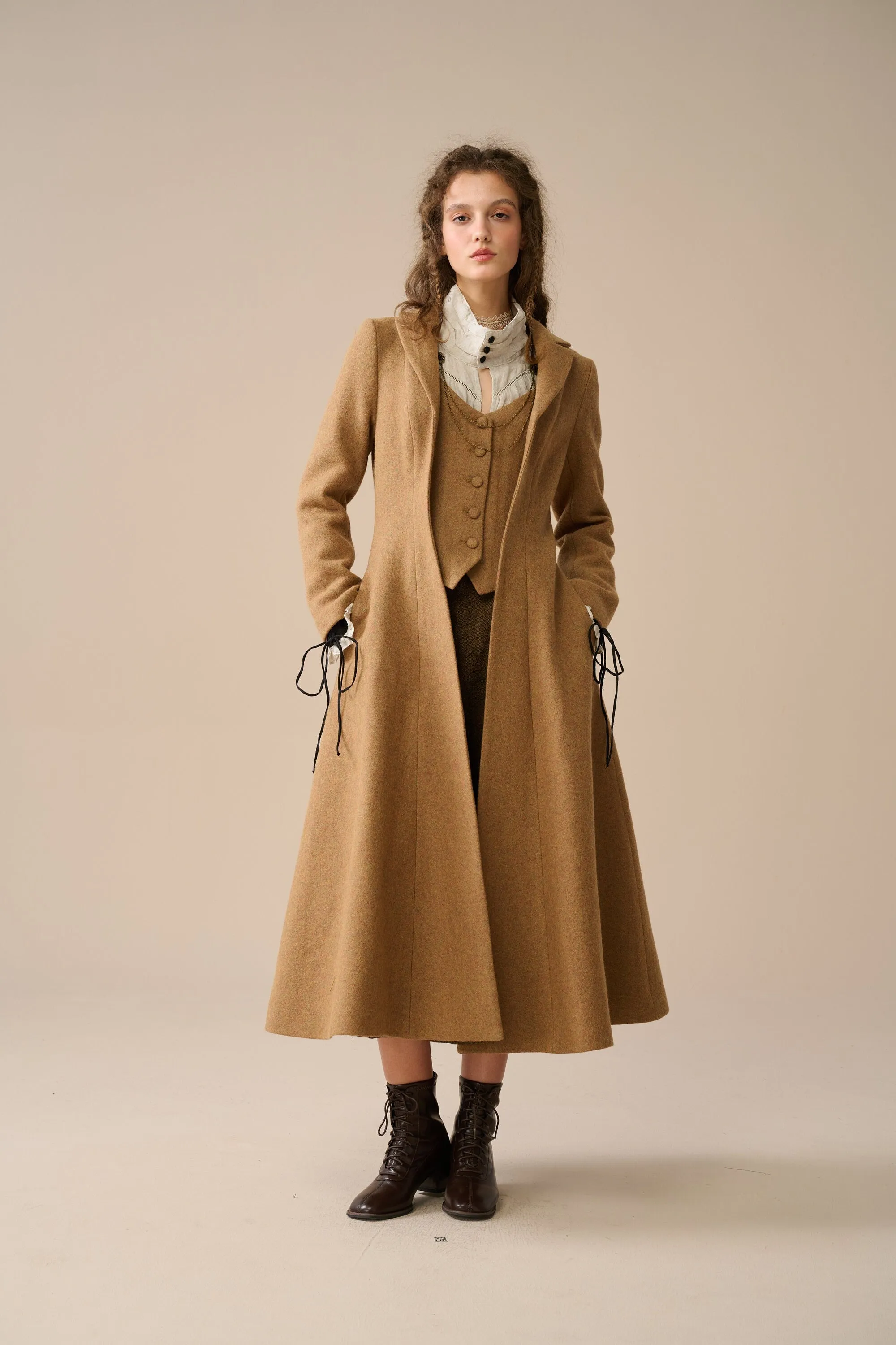 Doreen 15 |Vest-Layered 100% Wool Coat