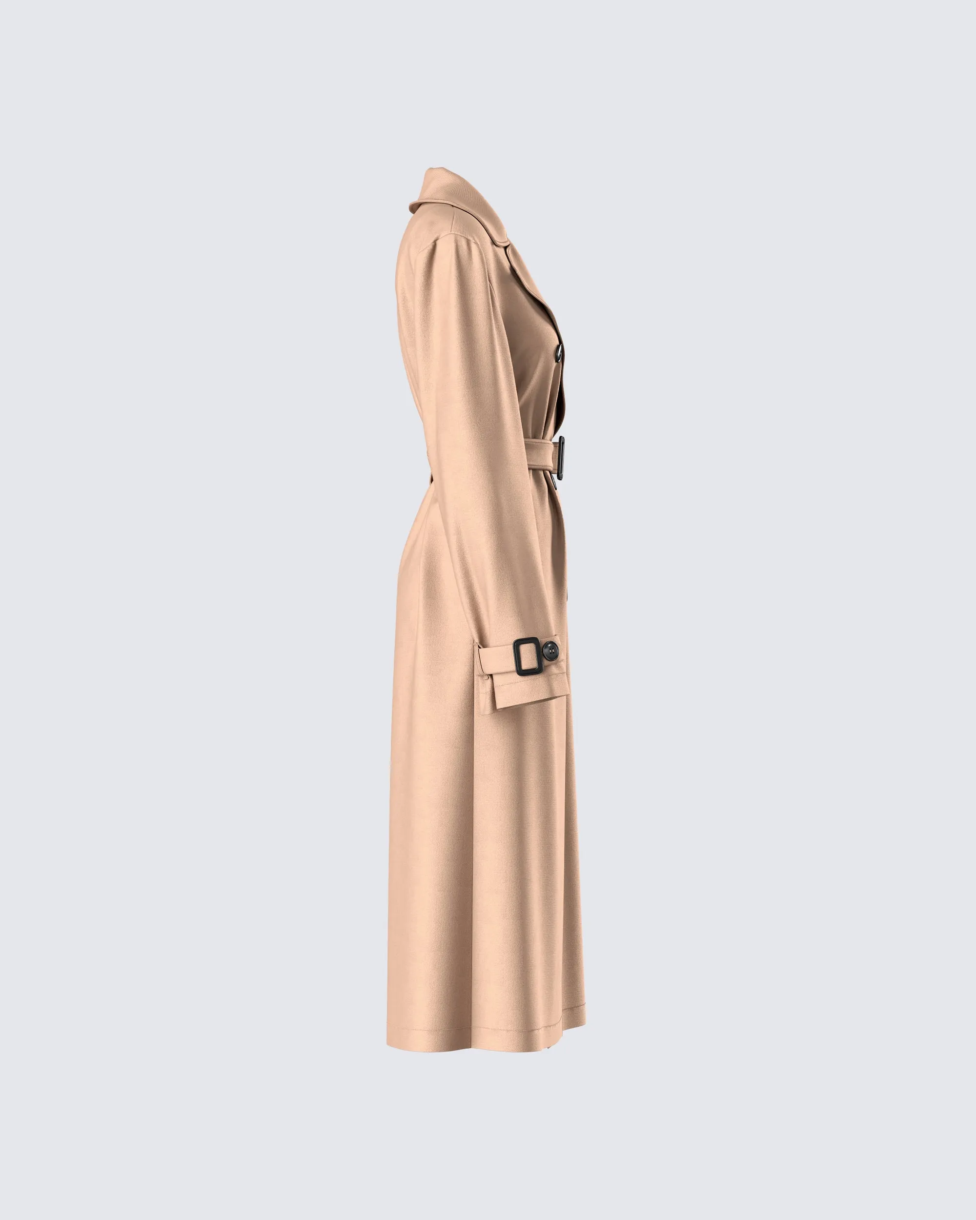 Doutzen Tan Twill Trench Coat