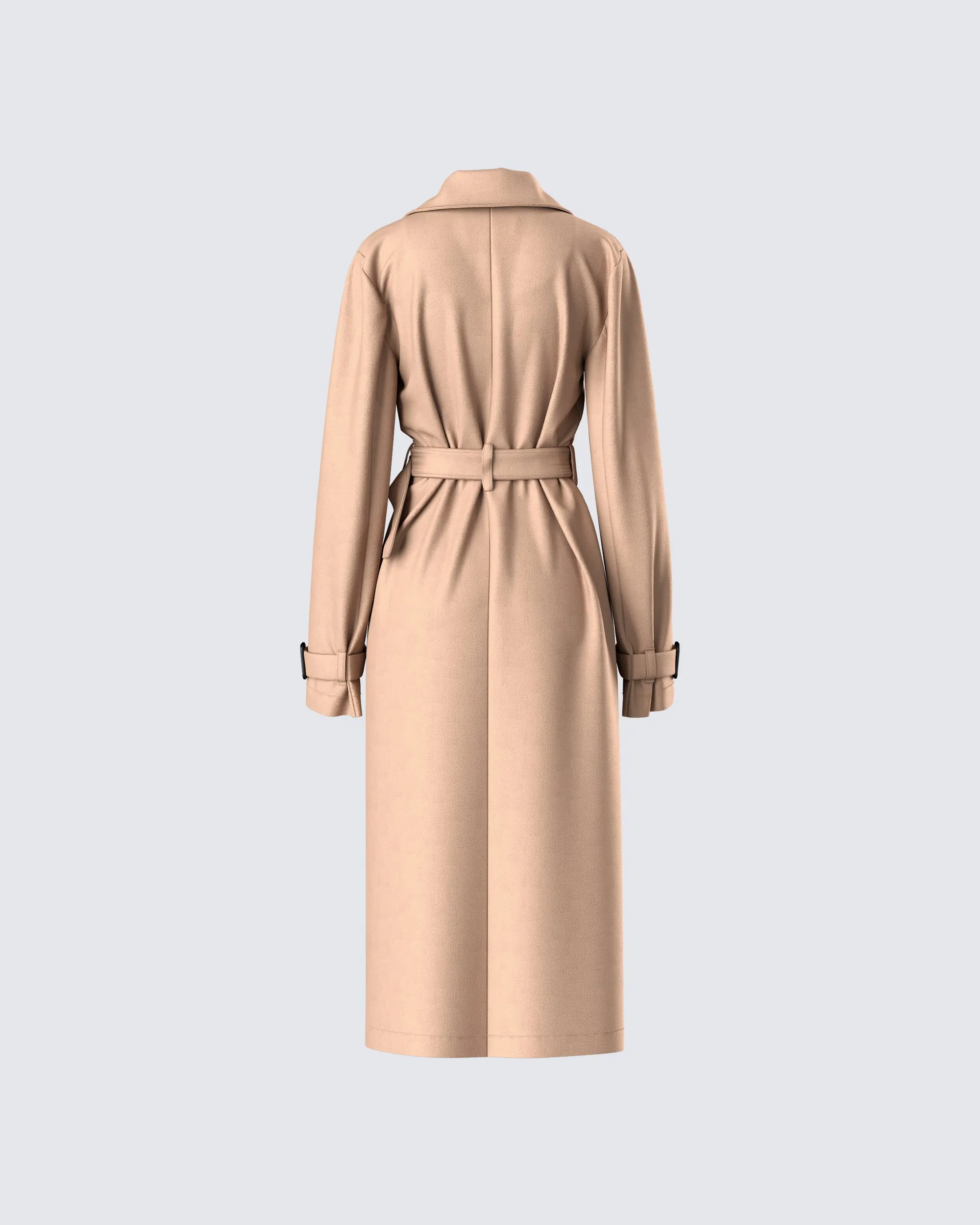 Doutzen Tan Twill Trench Coat