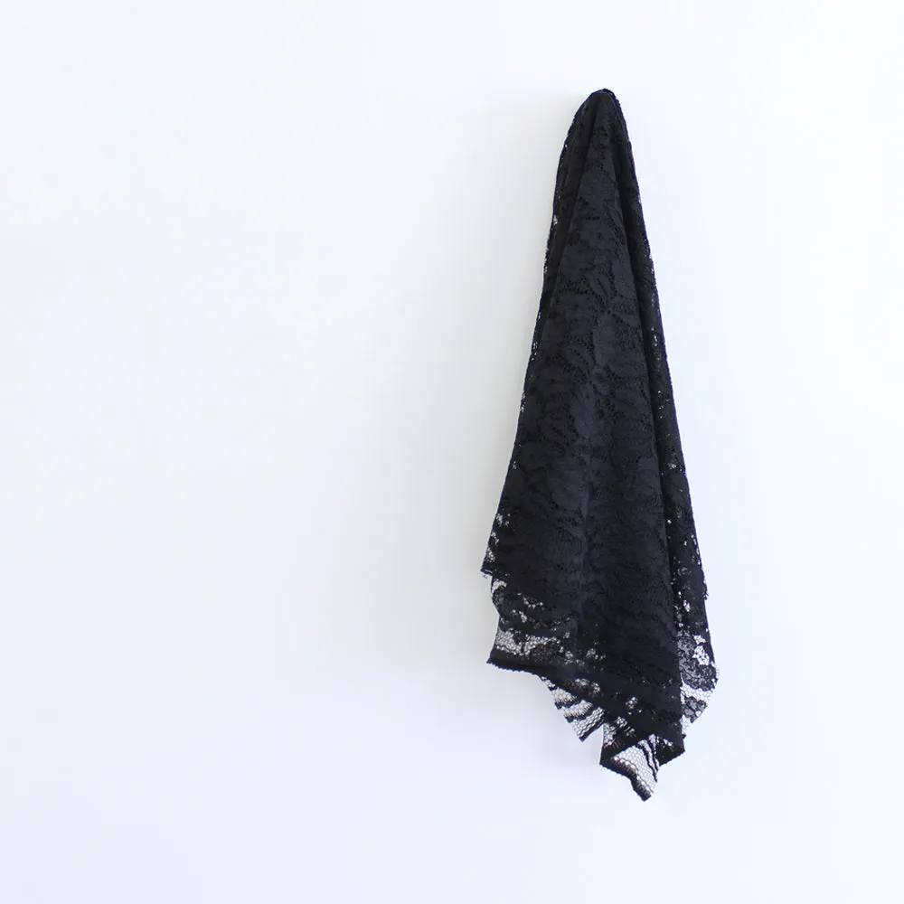 Edged Floral Lace - Black