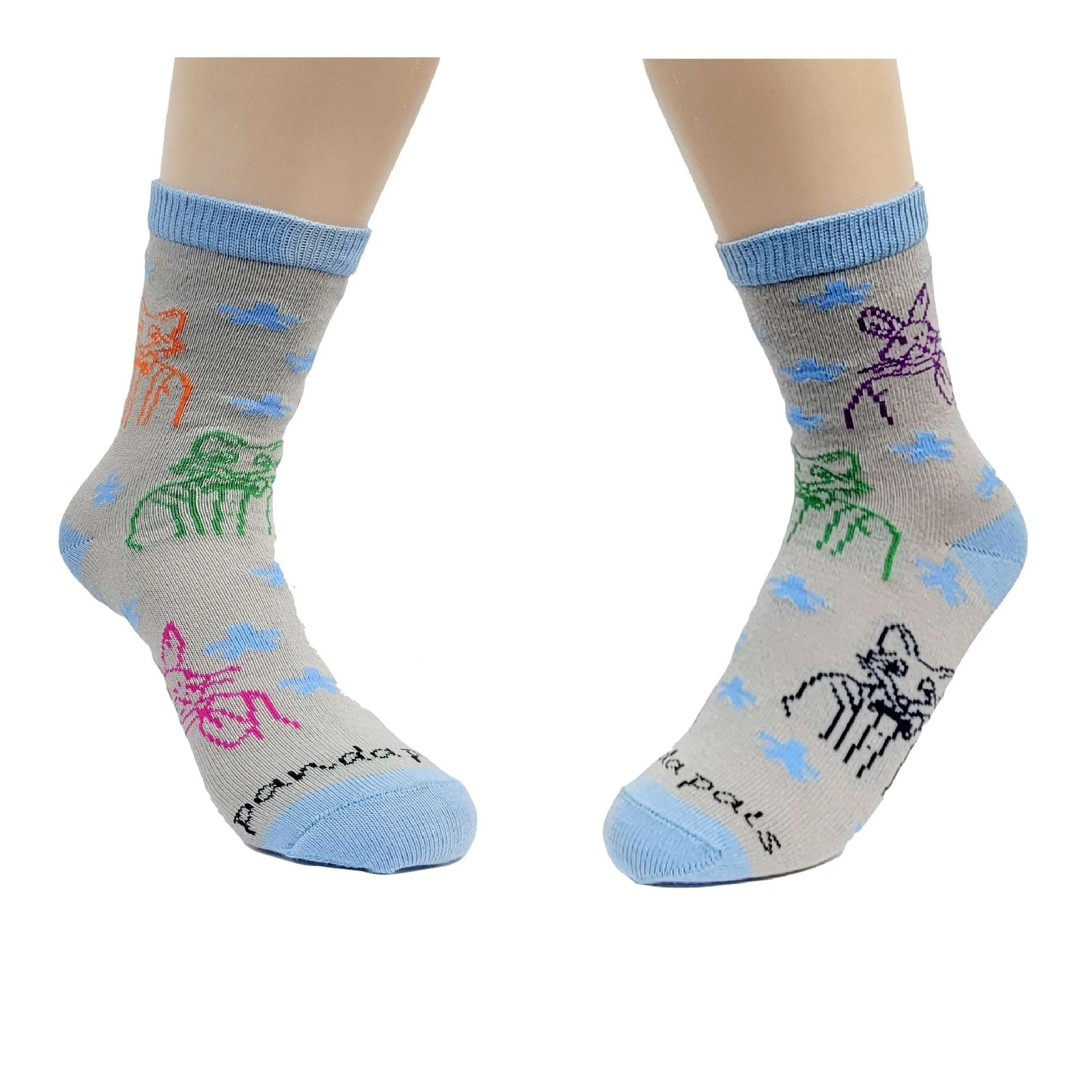 Embroidery  Style Animal Pattern Socks from the Sock Panda (Ages 3-7)