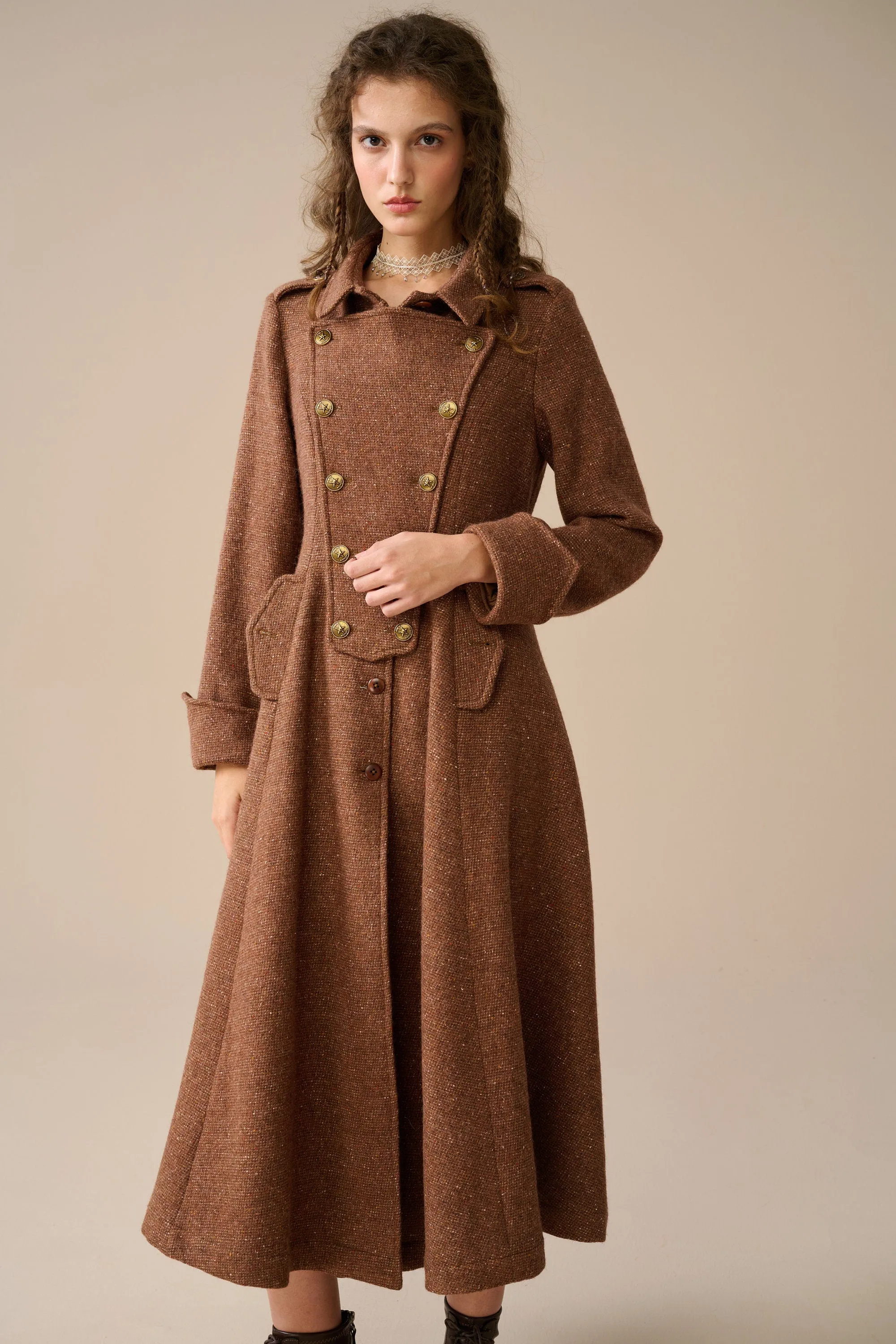 Erica 23 |Double breasted 100% wool coat