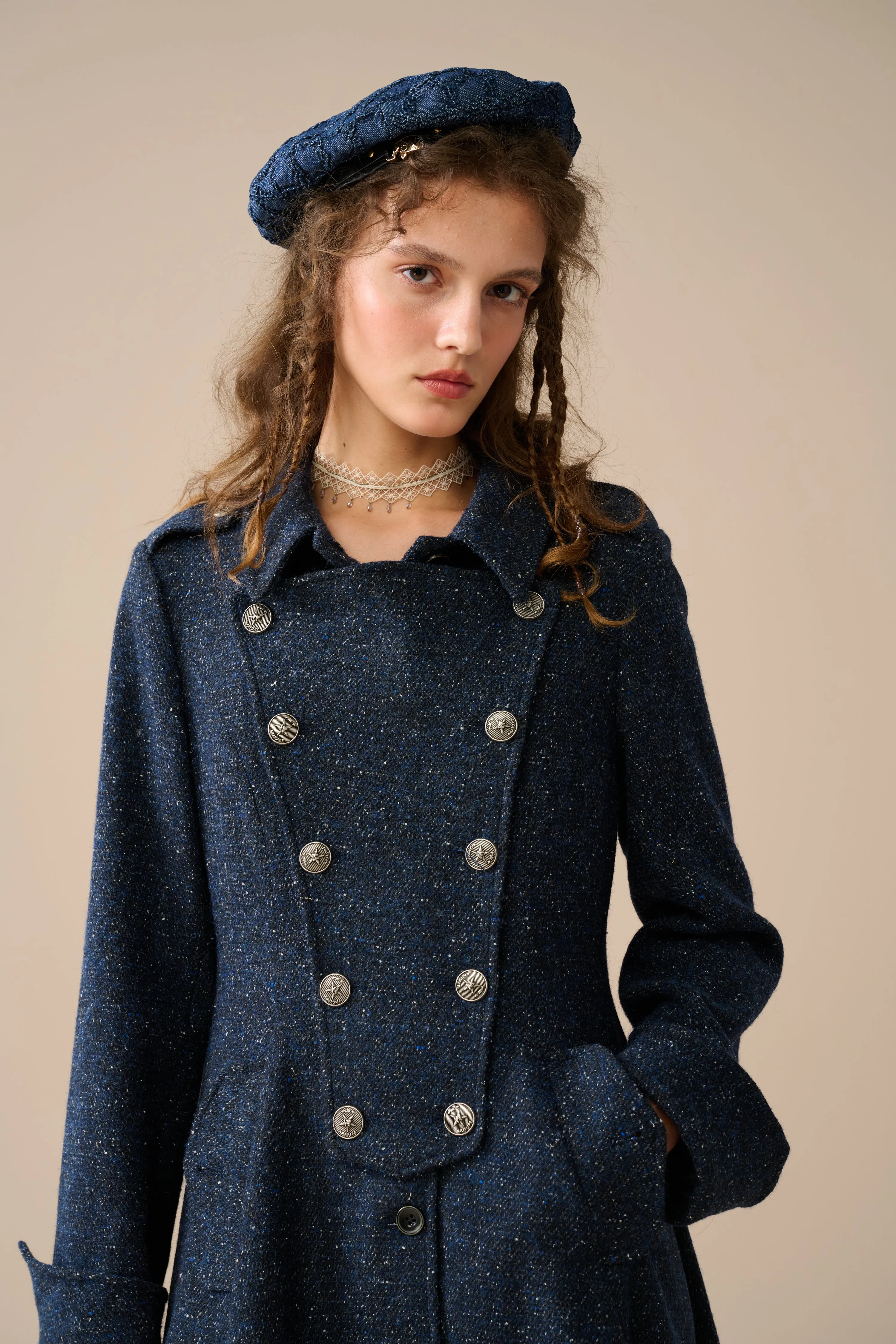 Erica 23 |Double breasted 100% wool coat