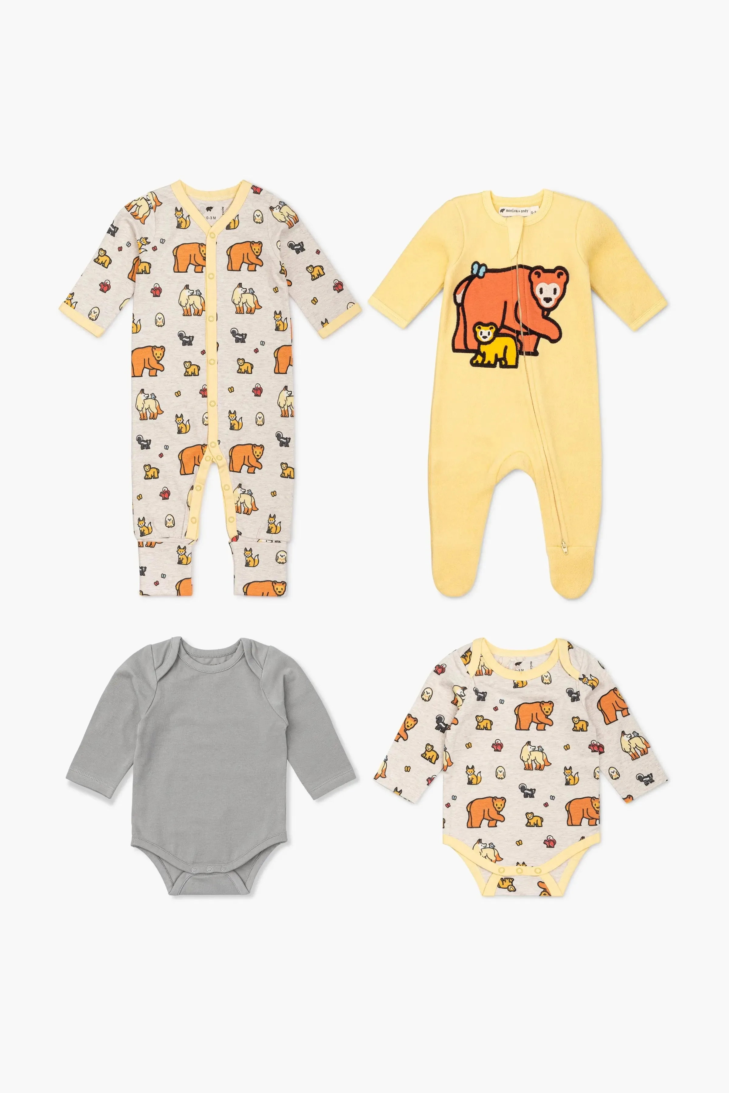 Essential Baby Zipper Bundle_Forest Friends