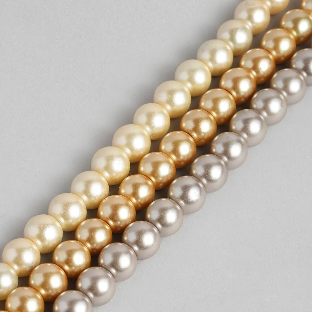 Estele - Charming multi-colour three line Pearl Choker