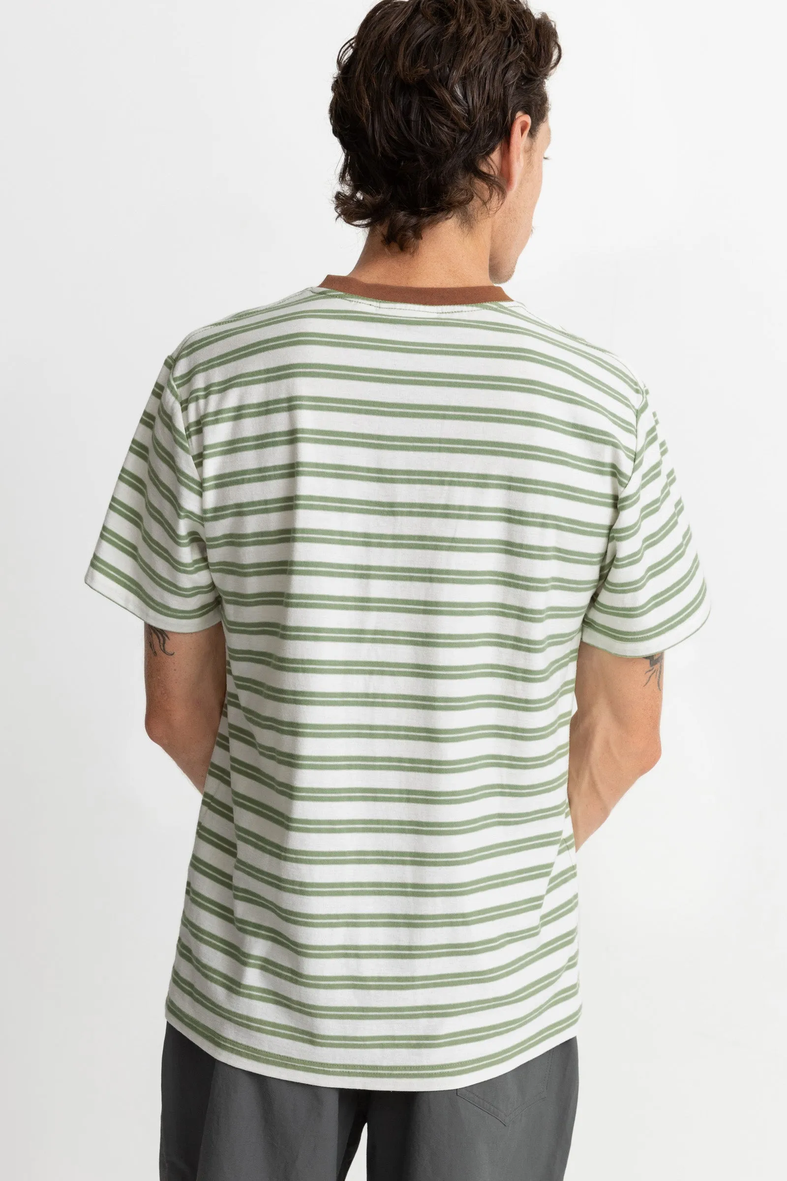 Everyday Stripe Ss T-Shirt Olive