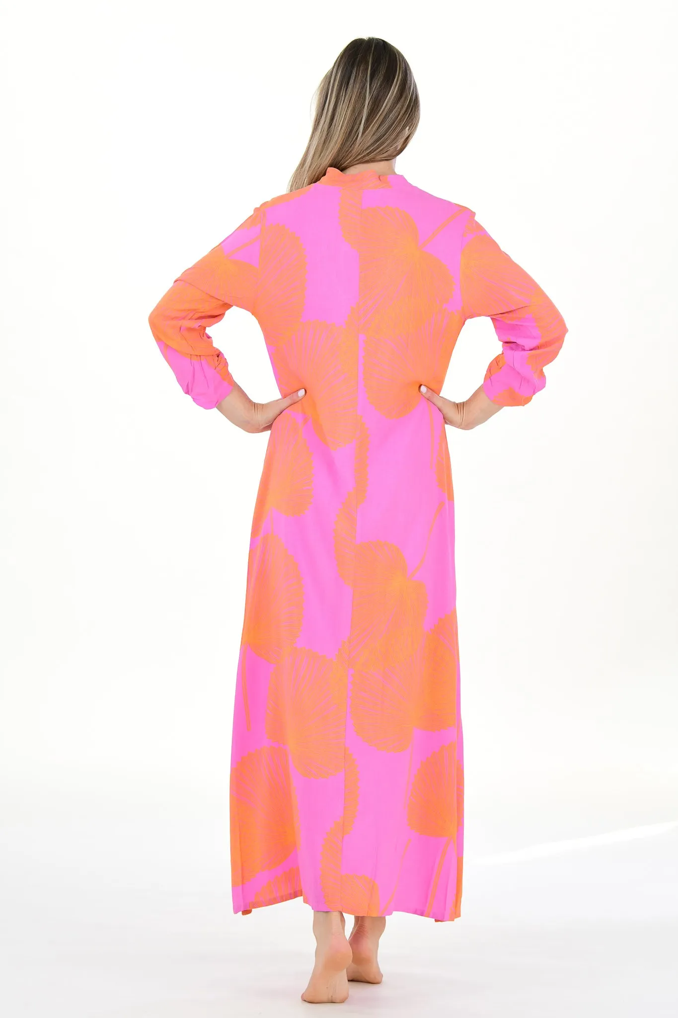 Exuma Kaftan / Magenta Fan Coral