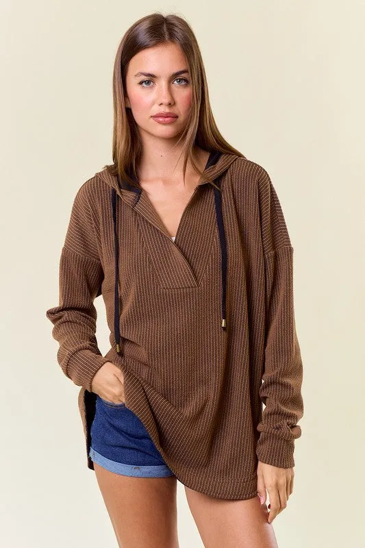 Finding Joy In The Ordinary Textured Striped Hoodies - 2 Colors!