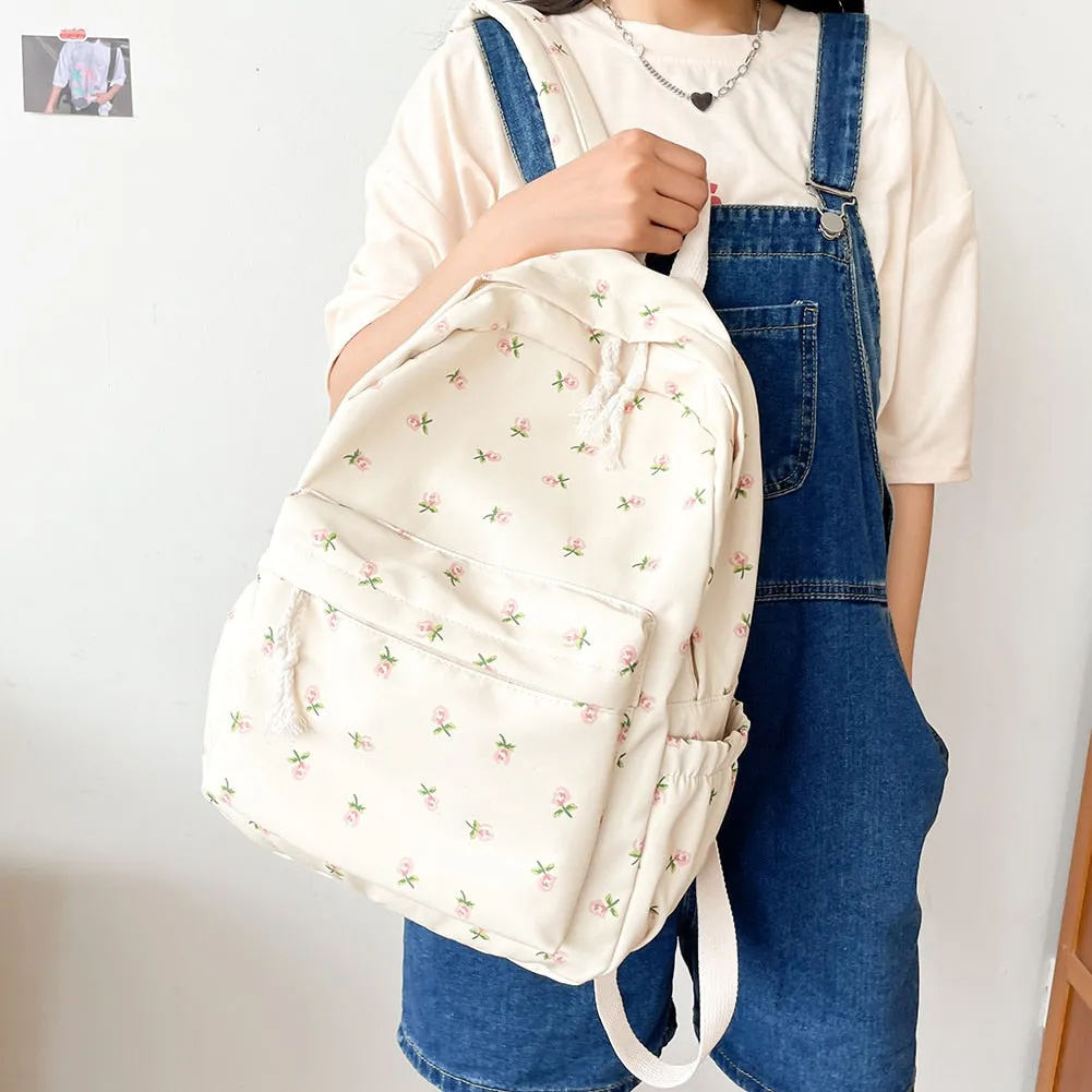 Floral Canvas Backpack