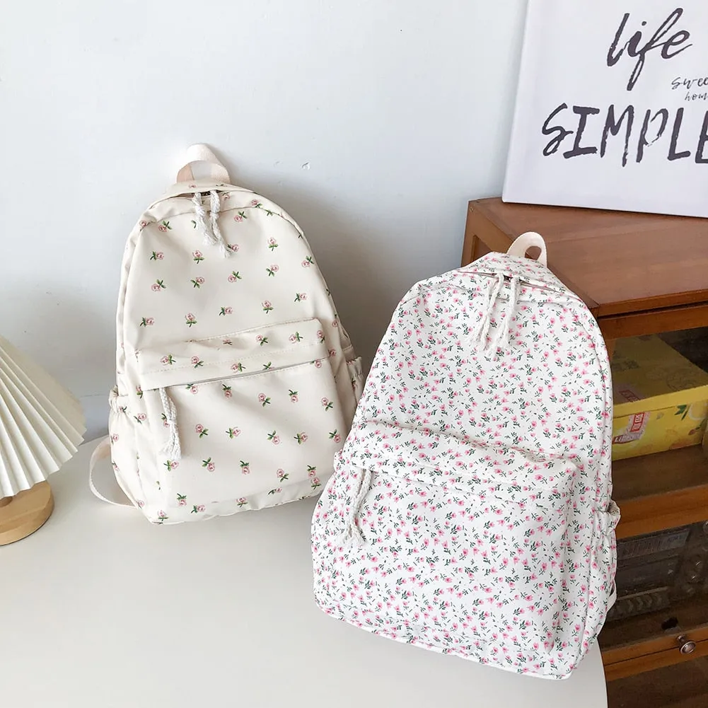 Floral Canvas Backpack