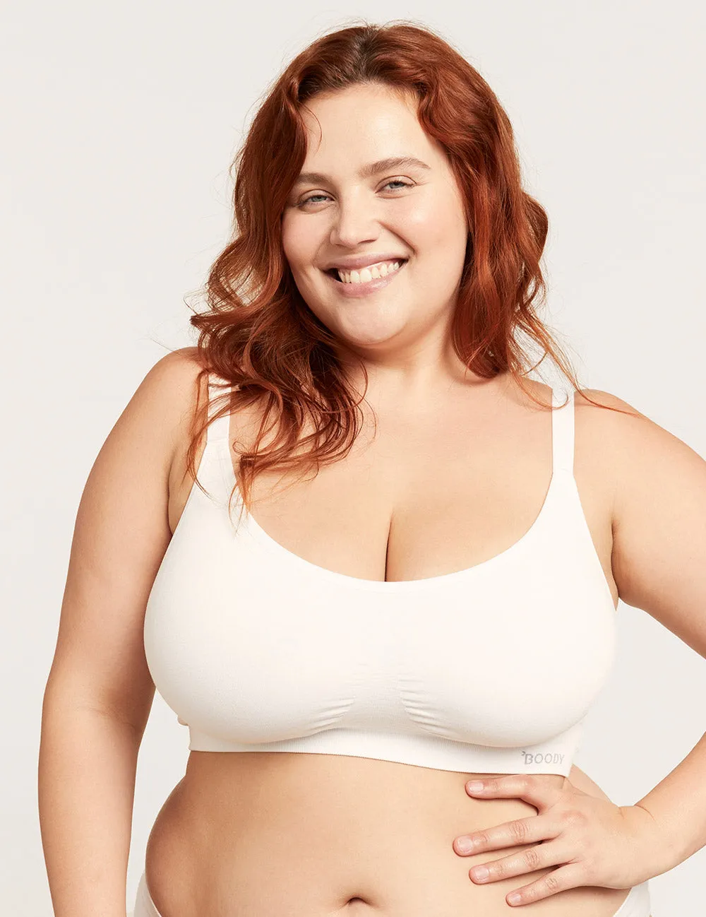 Full Bust Wireless Bra - White