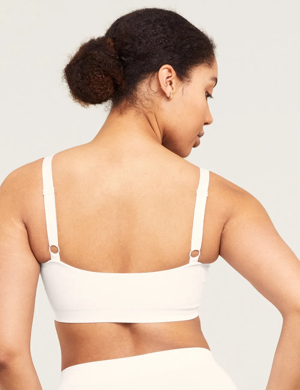 Full Bust Wireless Bra - White