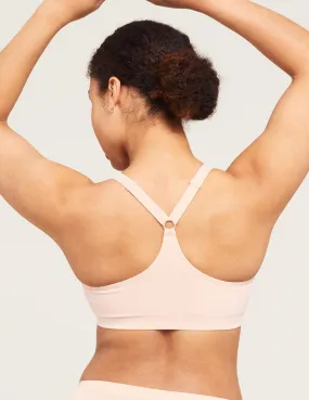 Full Bust Wireless Racerback Bra - Nude