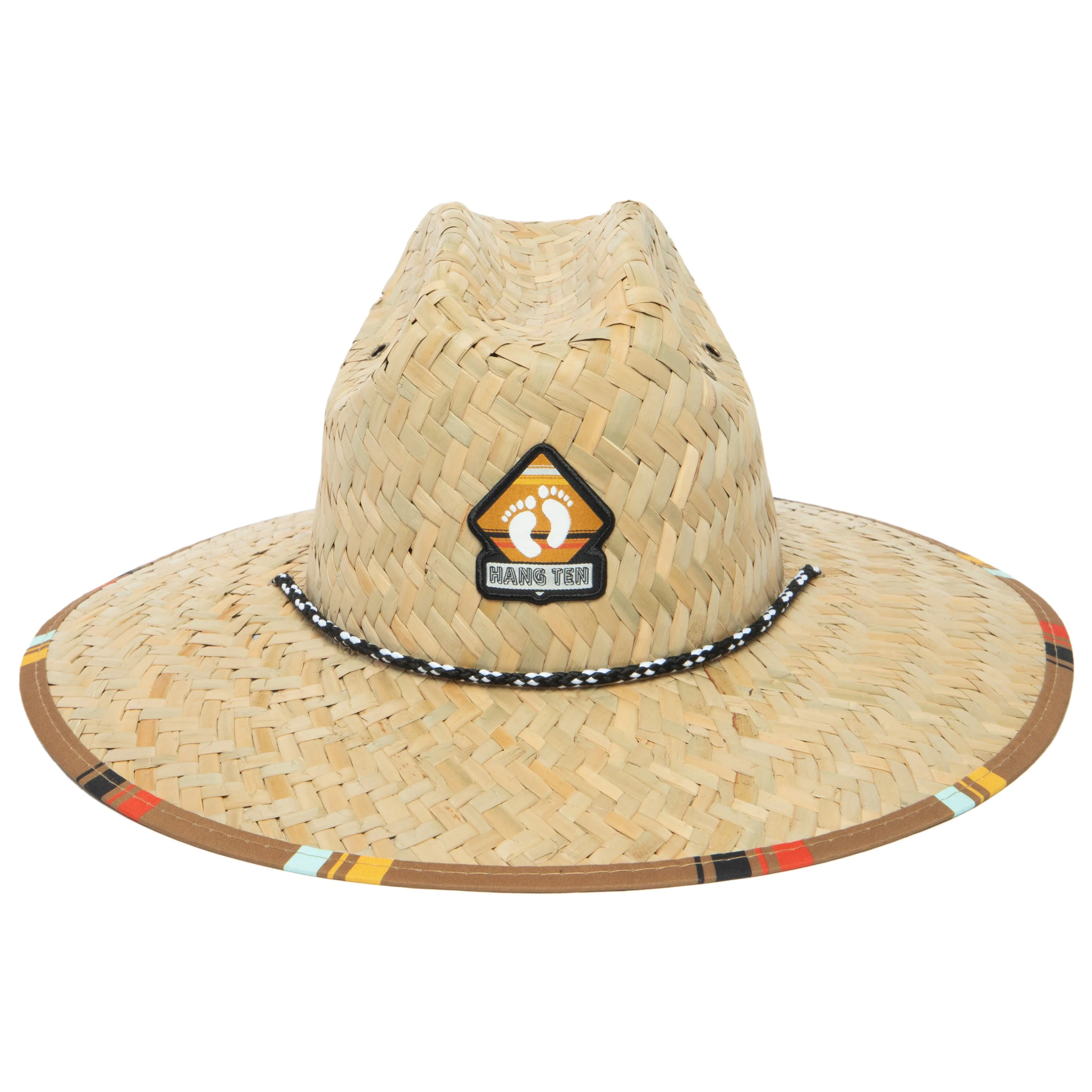 Good Vibrations - Lifeguard Hat with Brown Striped Under Brim by Hang Ten