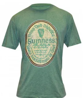 Guinness Green Distressed Gaelic Label Tee