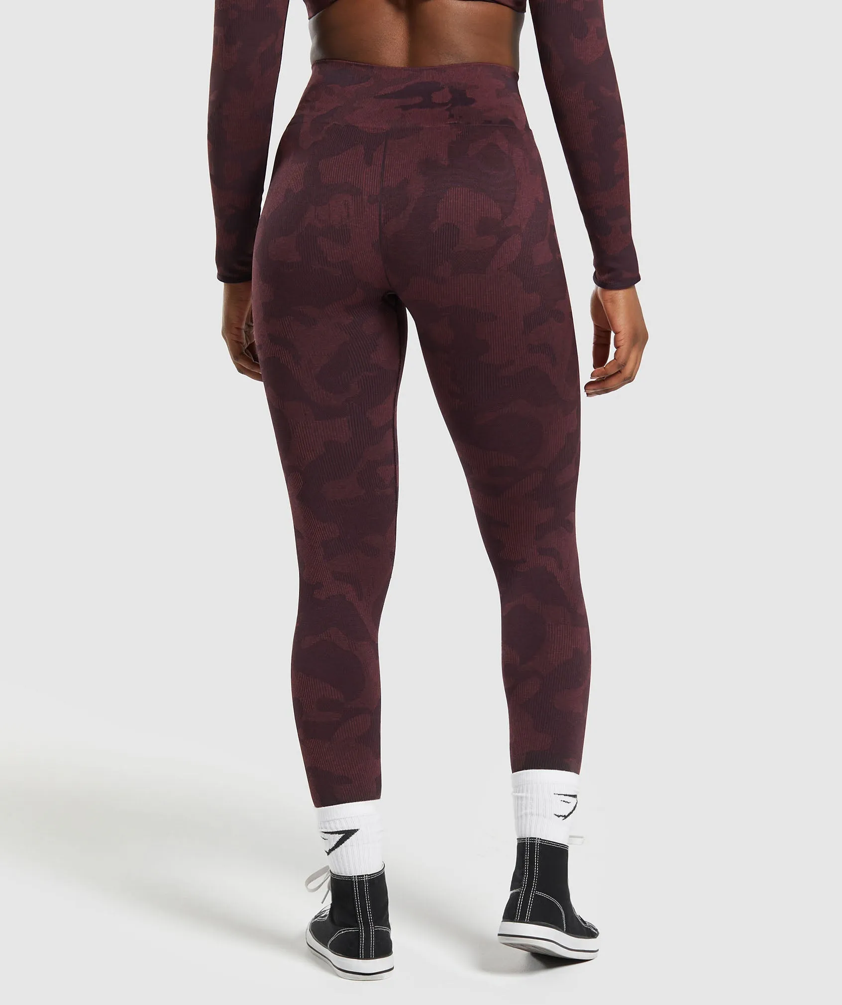 Gymshark Adapt Camo Seamless Leggings - Plum Brown/Burgundy Brown