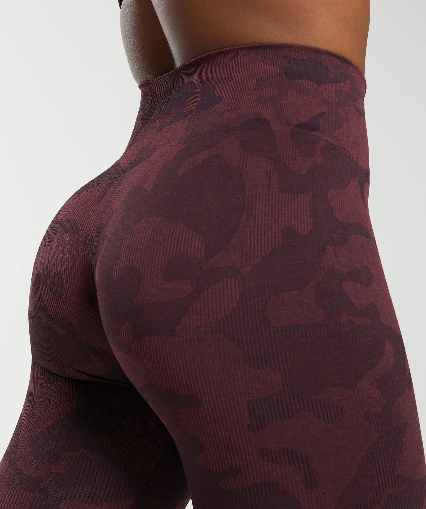 Gymshark Adapt Camo Seamless Leggings - Plum Brown/Burgundy Brown