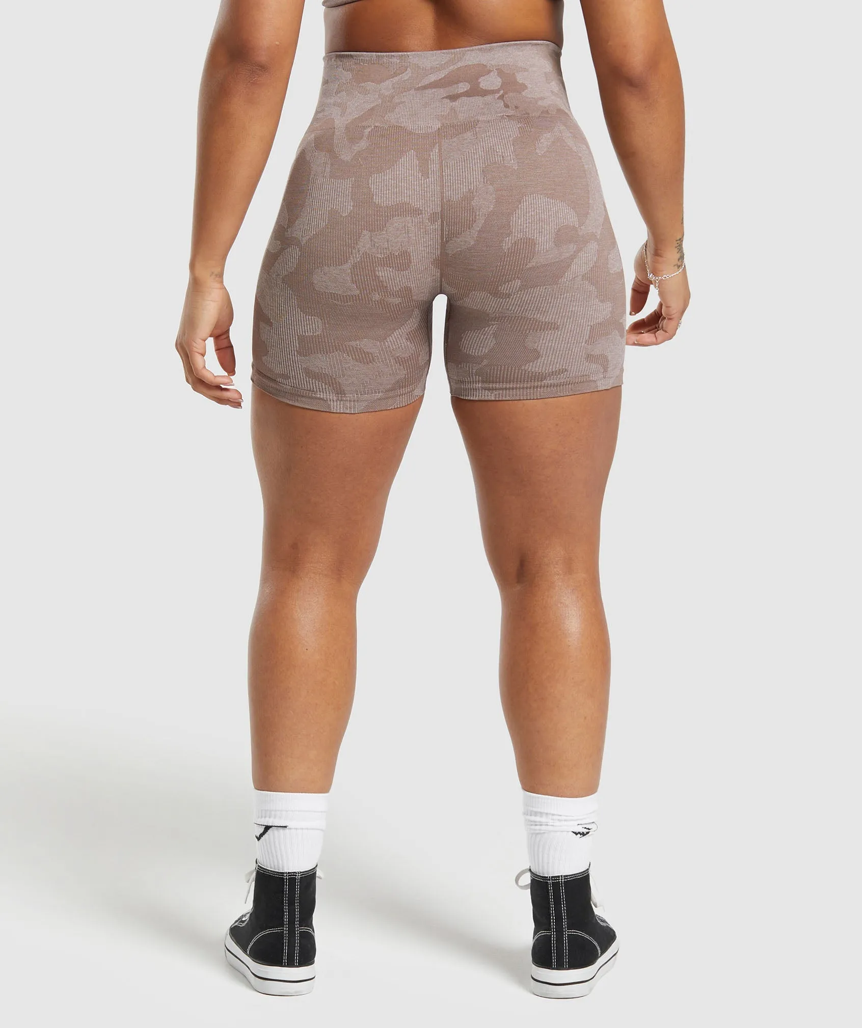 Gymshark Adapt Camo Seamless Shorts - Mocha Mauve/Stone Pink