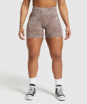 Gymshark Adapt Camo Seamless Shorts - Mocha Mauve/Stone Pink