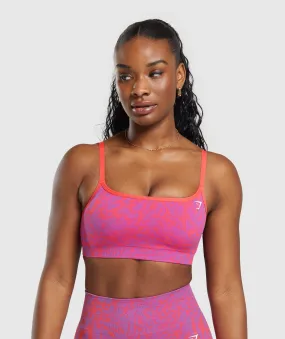 Gymshark Adapt Safari Seamless Sports Bra - Shelly Pink/Fly Coral