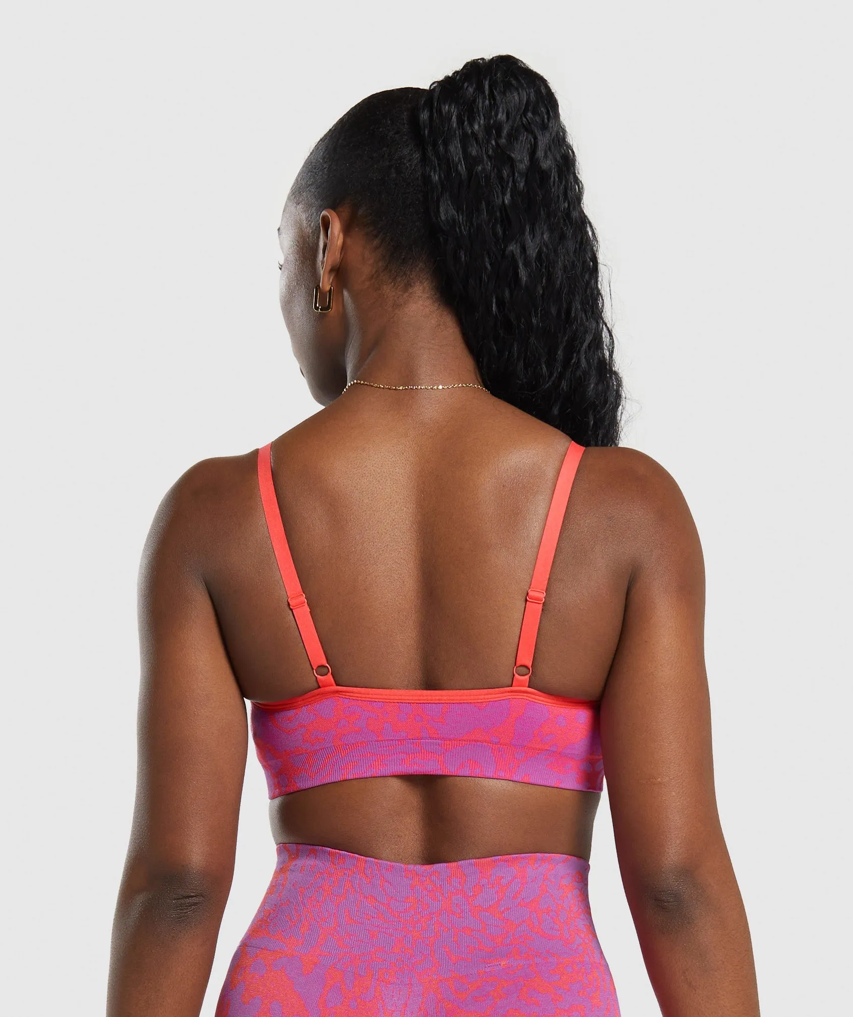 Gymshark Adapt Safari Seamless Sports Bra - Shelly Pink/Fly Coral