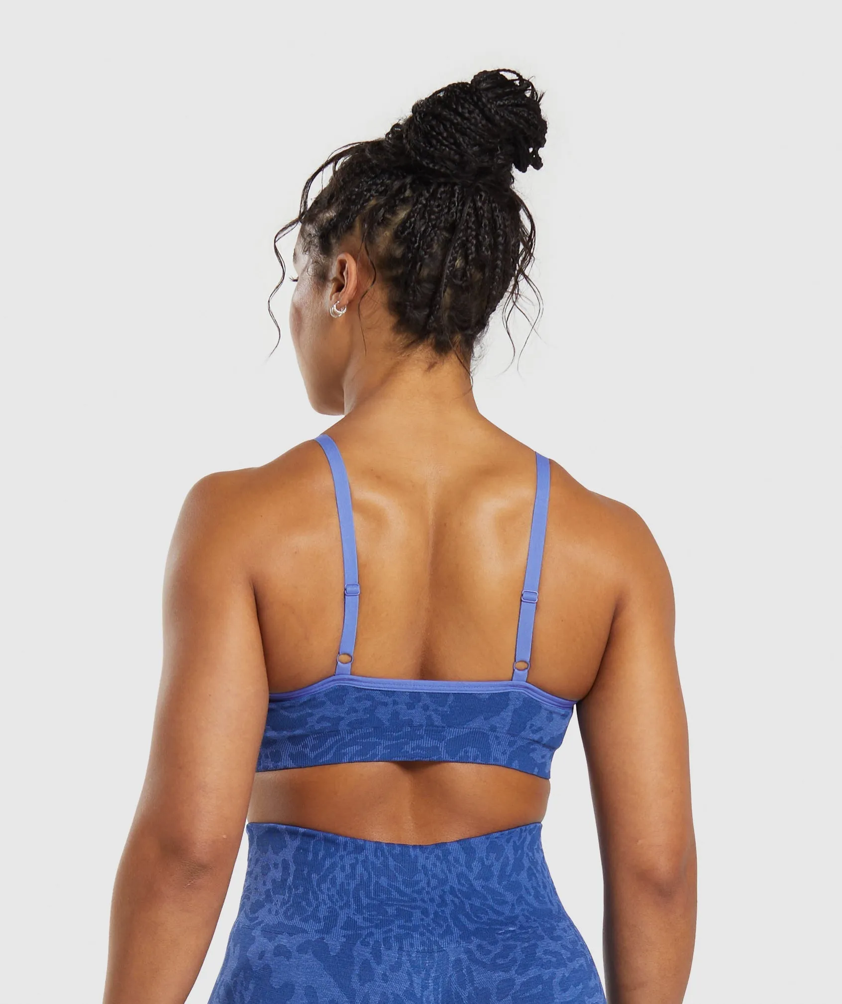 Gymshark Adapt Safari Seamless Sports Bra - Wave Blue/Iris Blue