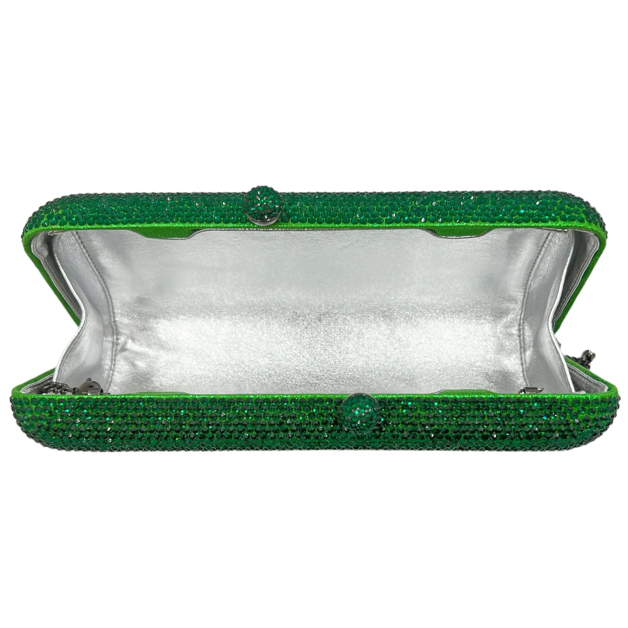 HANDBAG Rhinestone Convertible Clutch Evening Bag - Emerald Green New w/Out Tags