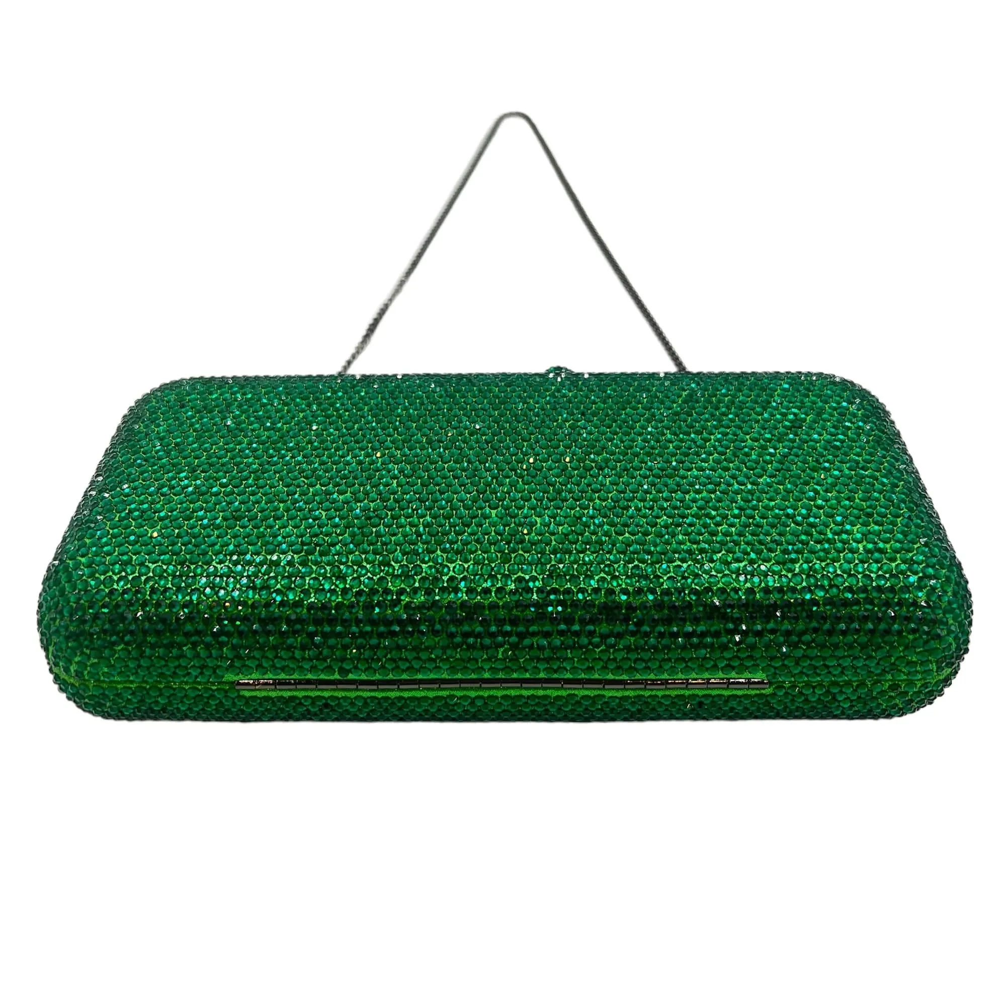 HANDBAG Rhinestone Convertible Clutch Evening Bag - Emerald Green New w/Out Tags