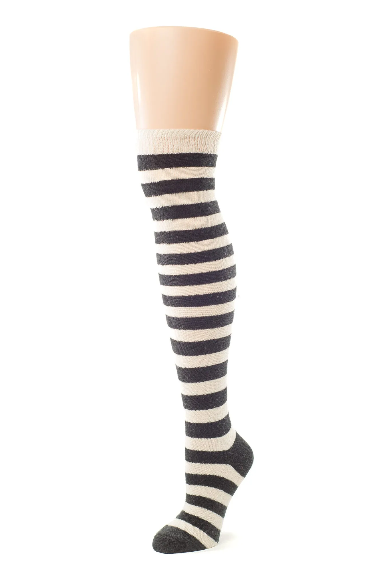 Heavyweight Horizontal Striped Cotton Stockings