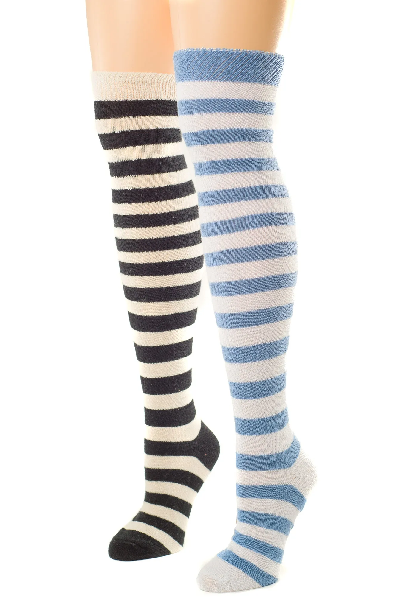 Heavyweight Horizontal Striped Cotton Stockings