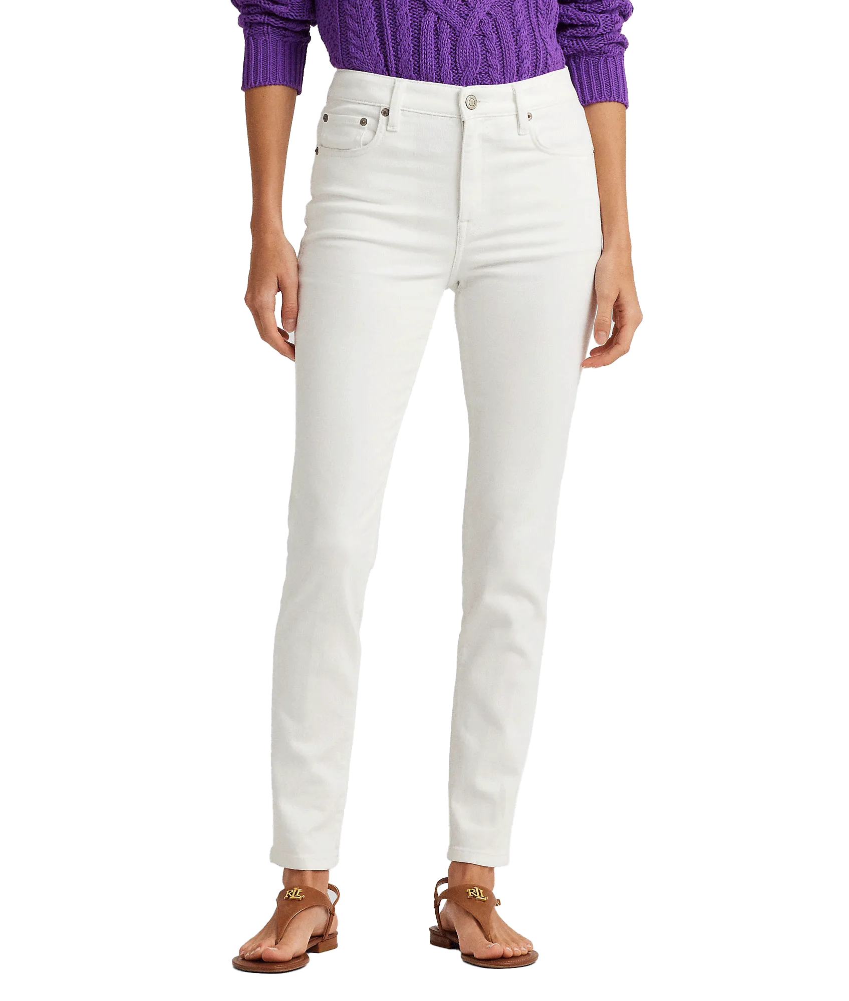 High-rise Skinny Ankle Jean - White