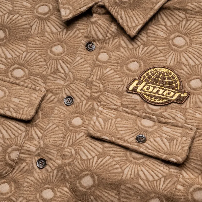 Honor The Gift Floral Cover Shirt - Tan