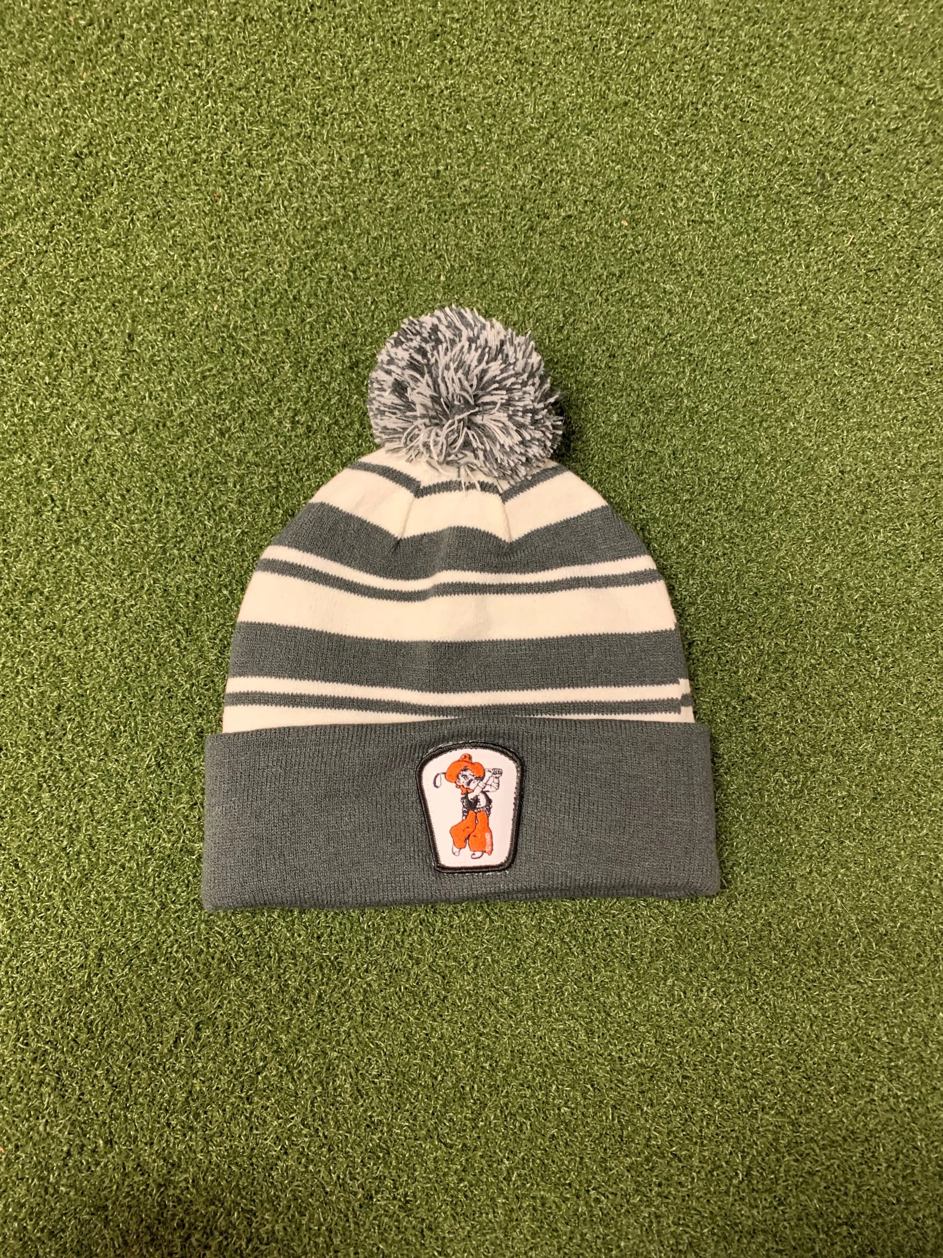 Imperial Cloudspin Beanie w/Patch- Grey Striped