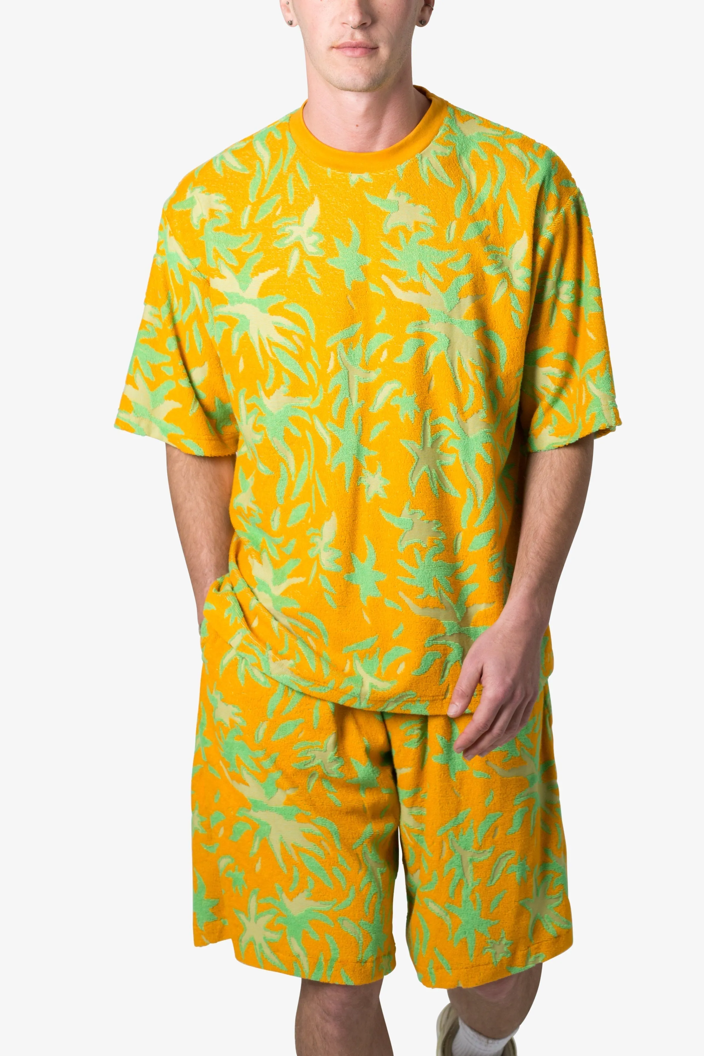 Jacquard Terry Shirt - Yellow/Green