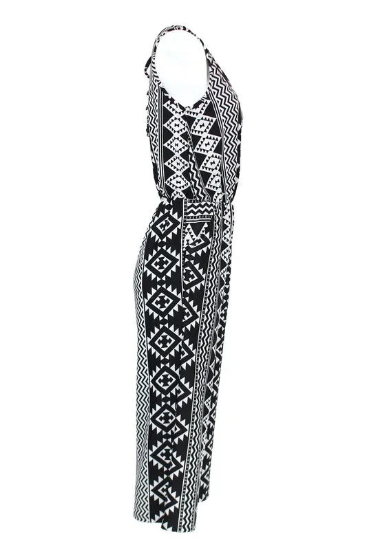 Jumpsuit with Geometric Design