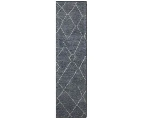 Karastan Tangier Spartel Rug Runner - Blue Steel