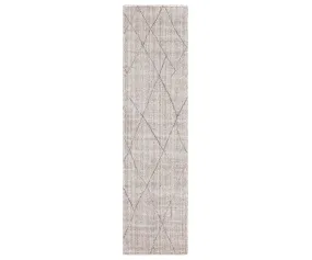 Karastan Tangier Tribal Diamond Rug Runner - Silver