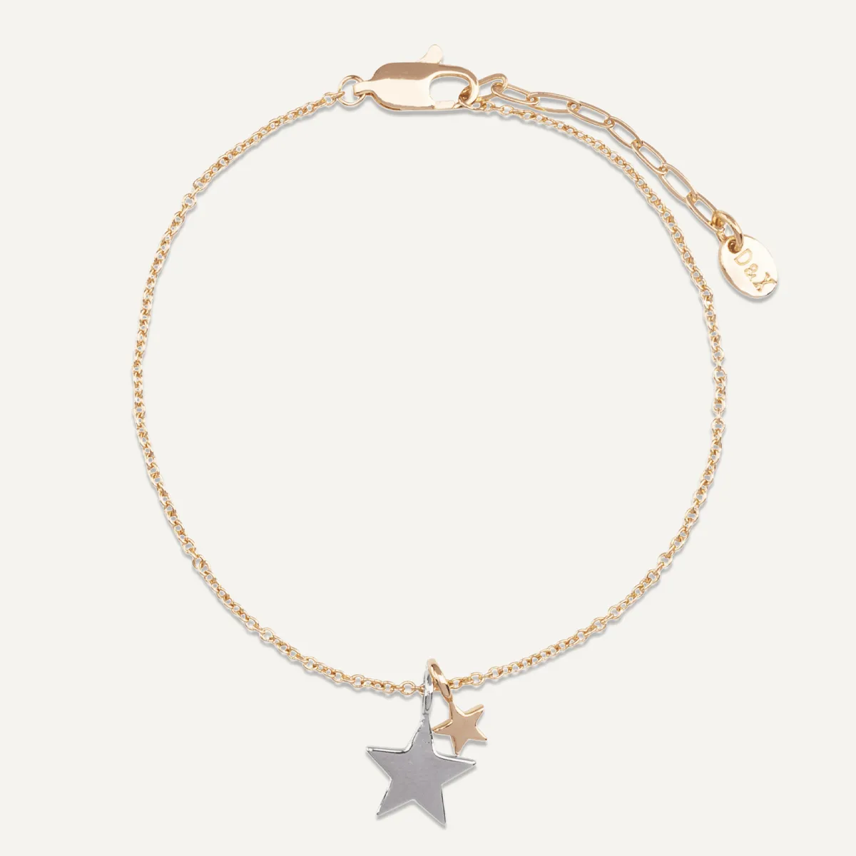 Keira Mixed Star Duo Bracelet In Gold & Silver-Tone