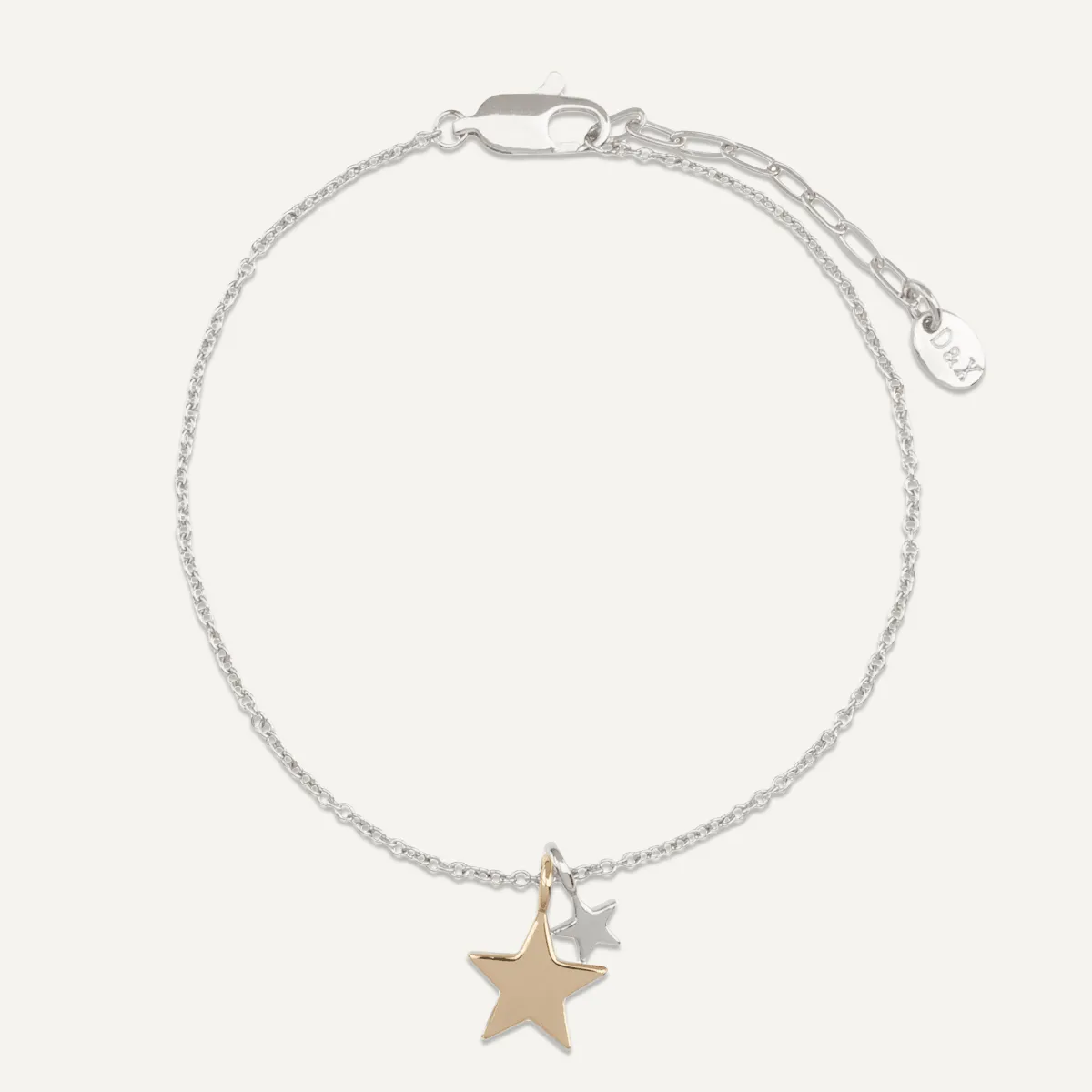 Keira Mixed Star Duo Bracelet In Silver & Gold-Tone