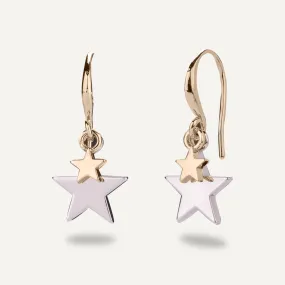 Keira Mixed Star Duo Earrings In Gold & Silver-Tone