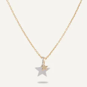 Keira Mixed Star Duo Necklace In Gold & Silver-Tone