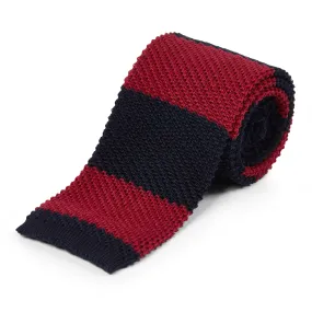 Knitted Tie - Red & Black