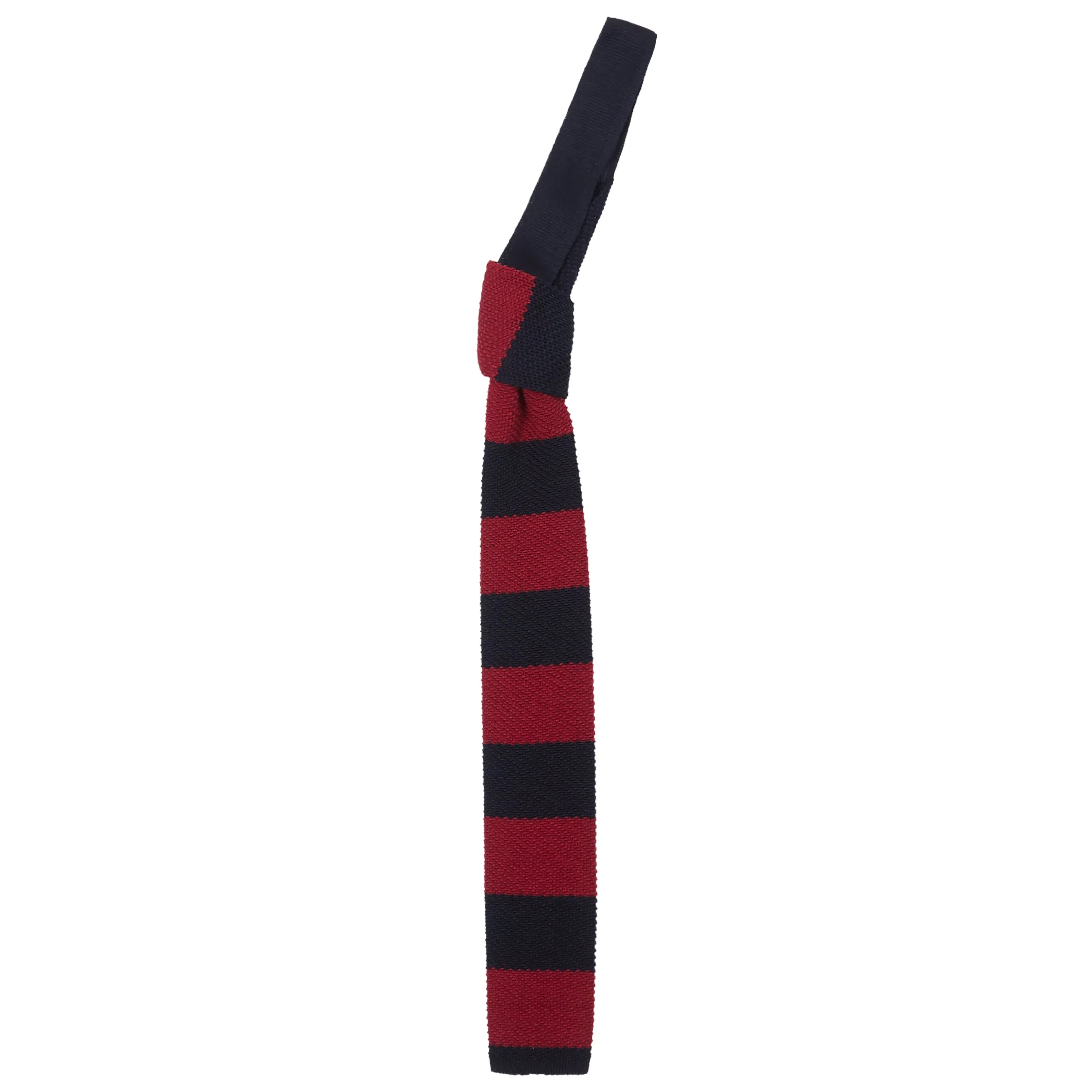 Knitted Tie - Red & Black